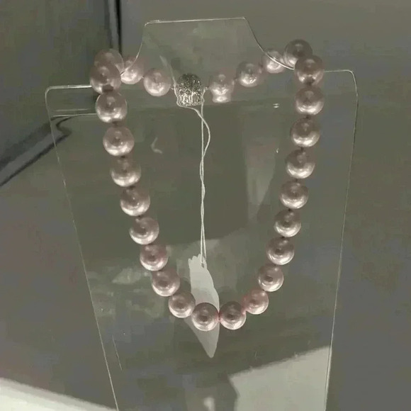 Pearl Choker Mallorca 12 mm Custom Made New Pink - Picture 1 of 4